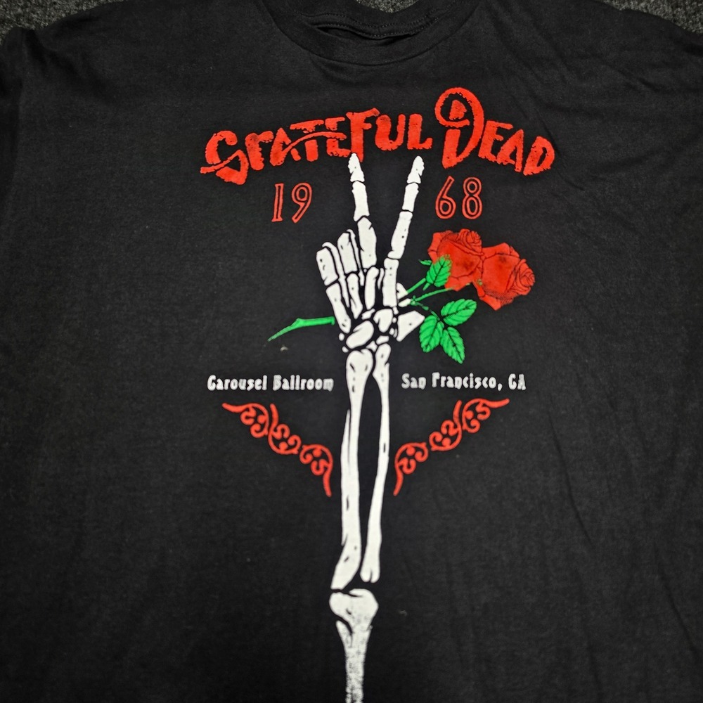 Grateful Dead Ripple Junction 1968 Carousel Ballroom T-Shirt Black 2X